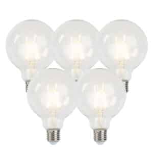 Set mit 5 dimmbaren LED-Lampen E27 G95 5W 470 lm 2700K