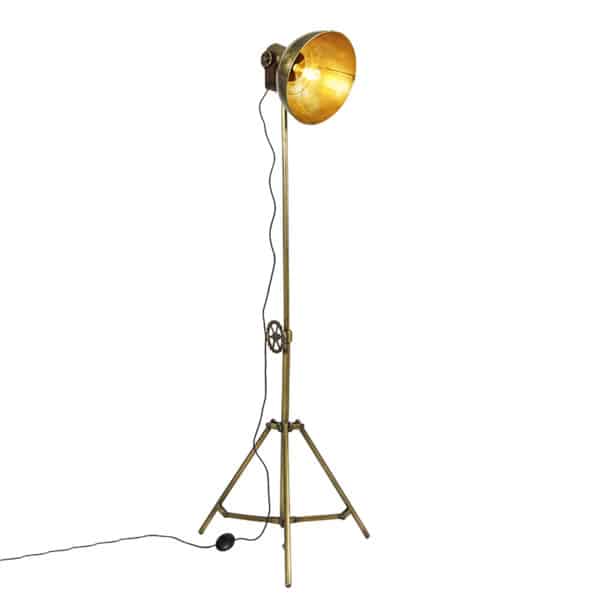 Industrielle Stehlampe Stativ Bronze - Mangos