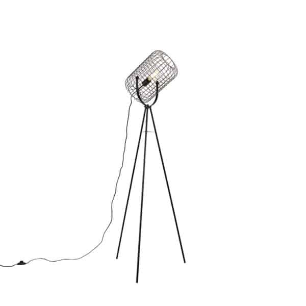 Industrielle Stehlampe Stativ Stahl schwarz - Bliss Vefa