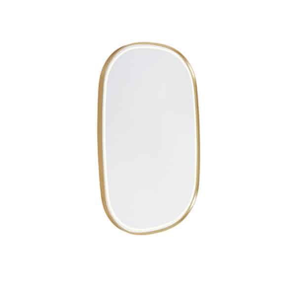 Badezimmerspiegel Gold inkl. LED mit Touchdimmer oval - Miral