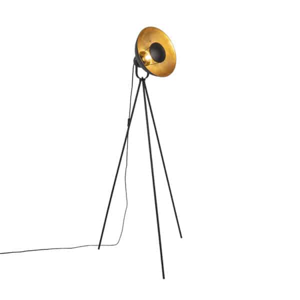 Stehlampe schwarz mit Gold 154