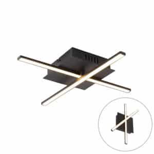 Moderne Deckenleuchte schwarz inkl. LED 3-stufig dimmbar - Cruz