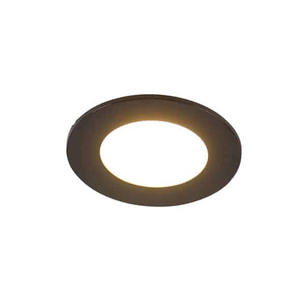 Moderne Einbauleuchte schwarz inkl. LED 3-stufig dimmbar IP65 - Blanca