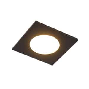 Modernes Einbaustück schwarz inkl. LED 3-stufig dimmbar IP65 - Einfach