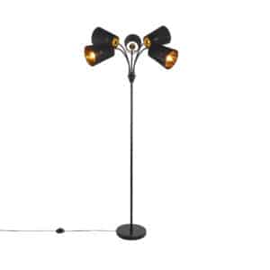 Moderne Stehlampe schwarz 5-Licht - Carmen