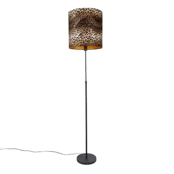 Stehlampe schwarzer Schirm Leopard Design 40 cm - Parte