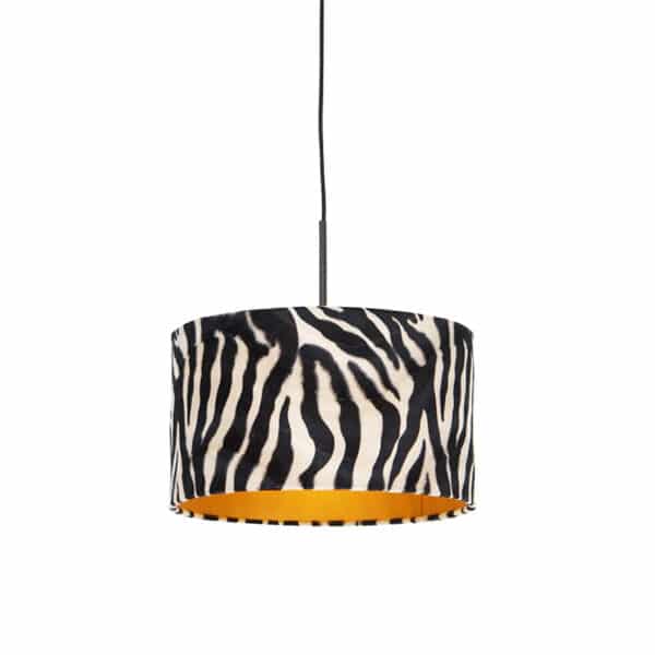 Moderne Hängelampe schwarz mit Schatten Zebra 35 cm - Combi