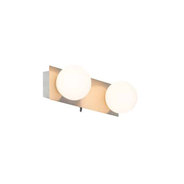 Moderne Wandleuchte Stahl 28 cm IP44 2-flammig - Cederic