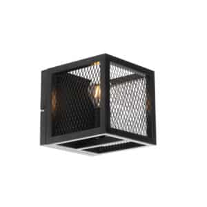 Industrielle Wandlampe schwarz - Cage Mesh