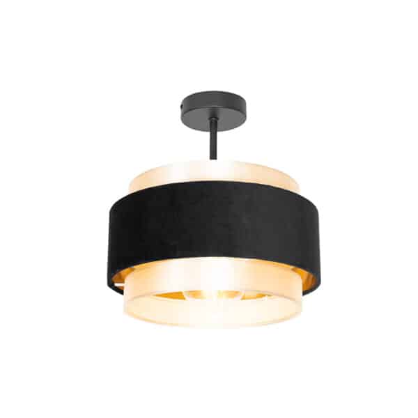 Moderne Deckenlampe Schwarz mit Gold - Elif