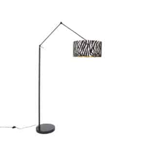 Moderne Stehlampe Schwarzer Schirm Zebra Design 50 cm - Editor