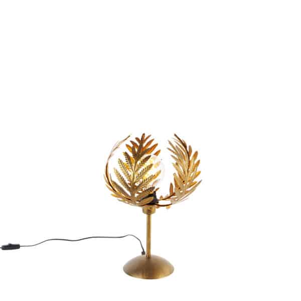 Vintage Tischlampe gold 26 cm - Botanica