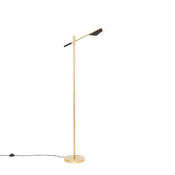 Design-Stehlampe schwarz mit Gold - Sinem