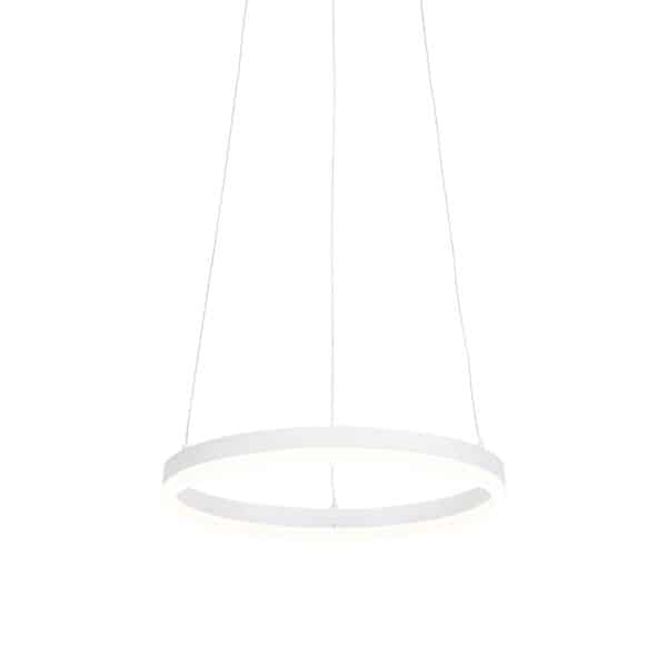 Design-Hängelampe weiß 40 cm inkl. LED 3-stufig dimmbar - Anello