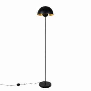 Smarte Stehlampe Schwarz mit Gold inkl. Wifi A60 - Magnax