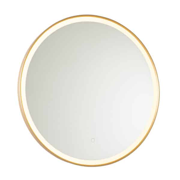 Badezimmerspiegel Gold 70 cm inkl. LED mit Touchdimmer - Miral