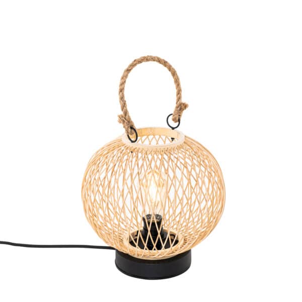 Ländliche Outdoor-Tischlampe aus Rattan – Calamus