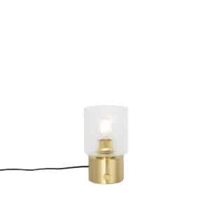Art-Deco-Tischlampe Gold mit Glas - Laura