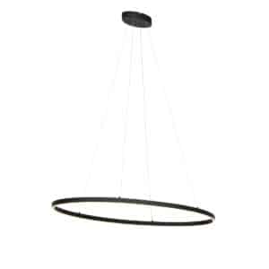 Design Hängelampe schwarz oval inkl. LED 3-stufig dimmbar - Ovallo