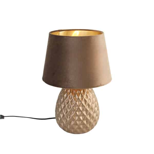 Klassische Tischlampe braun 35 cm - Betty