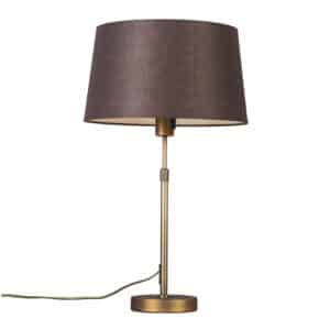 Tischlampe Bronze mit Schirm braun 35 cm verstellbar - Parte