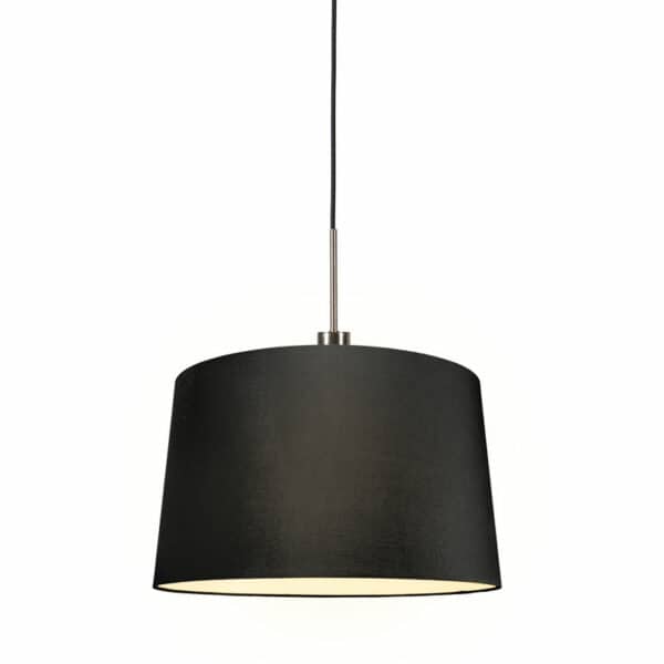 Moderne Hängelampe Stahl mit Schirm 45 cm schwarz - Combi 1