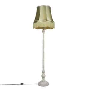 Retro Stehlampe grau mit grünem Oma Schatten - Classico