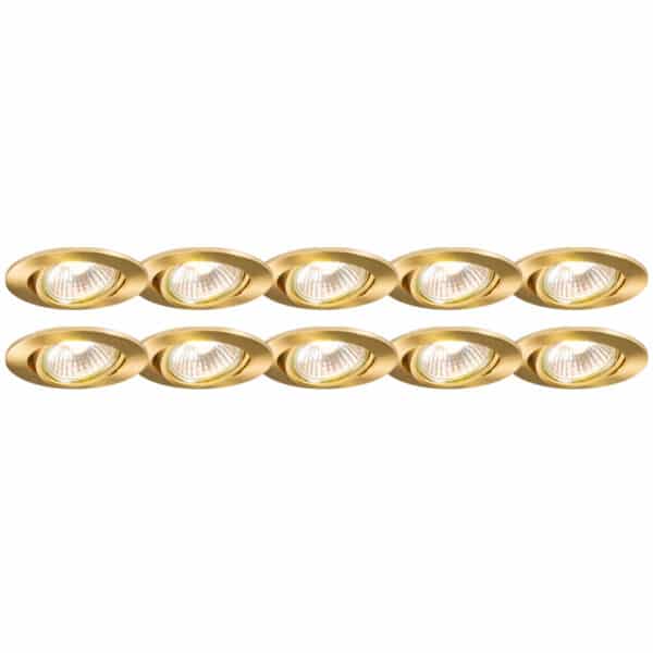 Set aus 10 Einbaustrahlern kippbar Gold - Cisco