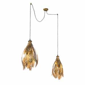 Vintage Pendelleuchte 2-flammig gold - Botanica