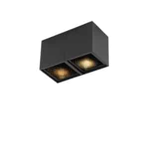 Designspot schwarz 2-flammig - Qubo Honey