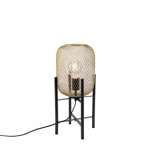 Modernes Schwarz mit goldener Tischlampe - Bliss Mesh